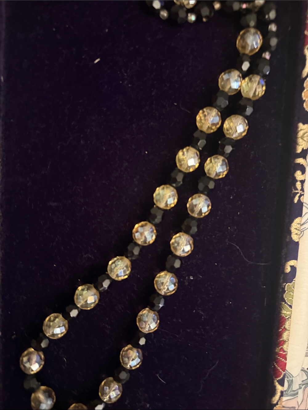 Unbranded Black and Clear Crystal Bead Necklace - Timeless Layering Strand